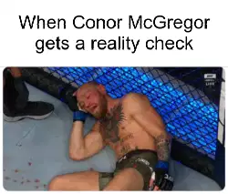 When Conor McGregor gets a reality check meme