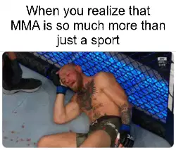 When you realize that MMA is so much more than just a sport meme