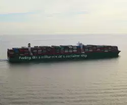 Feeling like a millionaire on a container ship meme