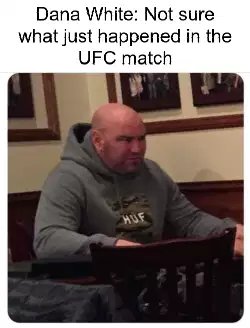 Dana White: Not sure what just happened in the UFC match meme