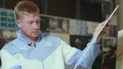 Calm and serious as De Bruyne talks about his new team meme