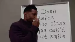 When Deon Cole takes over the class and you can't help but smile meme