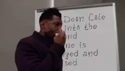 When Deon Cole walks into the class and everyone is wide-eyed and surprised meme