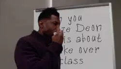 When you realize Deon Cole is about to take over the class meme