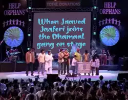 When Jaaved Jaaferi joins the Dhamaal gang on stage meme