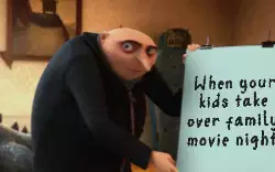 When your kids take over family movie night meme