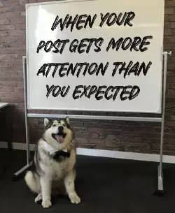 When your post gets more attention than you expected meme