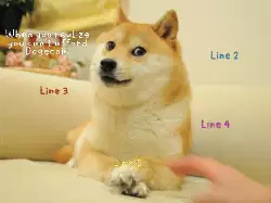 When you realize you can't afford Dogecoin meme