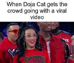 When Doja Cat gets the crowd going with a viral video meme