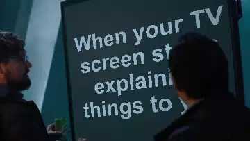 When your TV screen starts explaining things to you meme