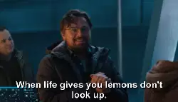 When life gives you lemons don't look up. meme
