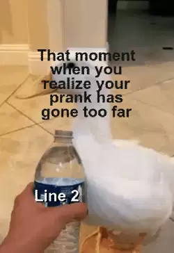 That moment when you realize your prank has gone too far meme