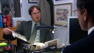 When your resume is so impressive, Dwight Schrute can't keep calm meme