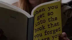 When you get so into the book that you forget where you are meme