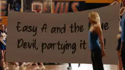 Easy A and the Blue Devil, partying it up! meme