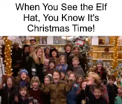 When You See the Elf Hat, You Know It's Christmas Time! meme