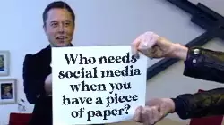 Who needs social media when you have a piece of paper? meme