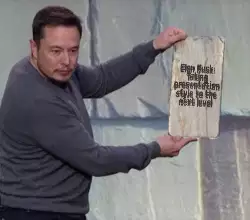 Elon Musk: Taking presentation style to the next level meme