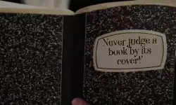 Never judge a book by its cover!' meme