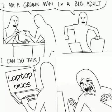 Laptop blues meme