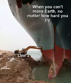 When you can't move Earth, no matter how hard you try meme