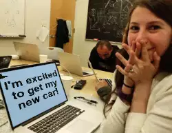 I'm excited to get my new car! meme