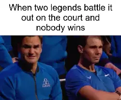 When two legends battle it out on the court and nobody wins meme