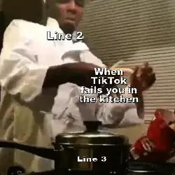 When TikTok fails you in the kitchen meme