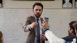 Charlie Day Looks At Phone Screen 