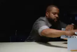 Ice Cube Places Name Sign On Table 