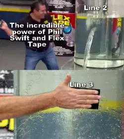 The incredible power of Phil Swift and Flex Tape meme