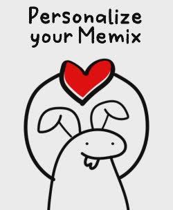Flork Bunny Character Holds Up Heart   