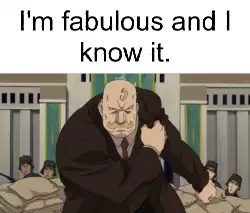 I'm fabulous and I know it. meme