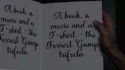 A book, a movie and a T-shirt - the Forrest Gump trifecta meme