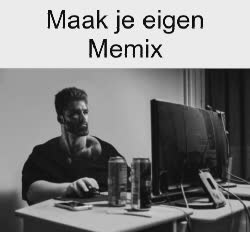 Giga Chad Looks At Computer Screen 
