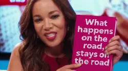 What happens on the road, stays on the road meme