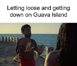 Letting loose and getting down on Guava Island meme
