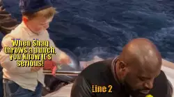 When Shaq throws a punch, you know it's serious! meme