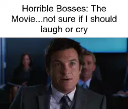 Horrible Bosses: The Movie...not sure if I should laugh or cry meme