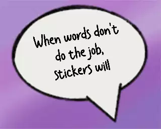 When words don't do the job, stickers will meme