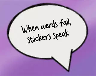 When words fail, stickers speak meme