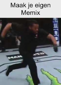 Herb Dean Running In Octagon 