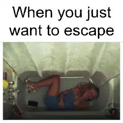 When you just want to escape meme