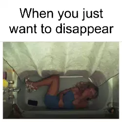 When you just want to disappear meme