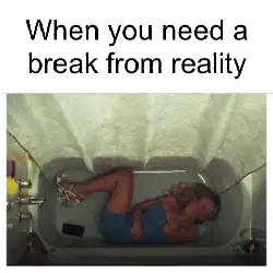 When you need a break from reality meme