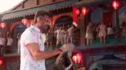 Man Dances At Holi Celebration 