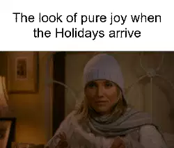 The look of pure joy when the Holidays arrive meme