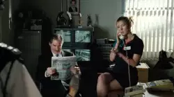 Sitting at the Table, Holding the Newspaper: Hot Fuzz Style meme