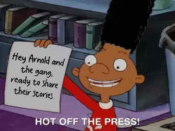 Hey Arnold and the gang, ready to share their stories meme