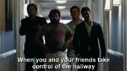 When you and your friends take control of the hallway meme